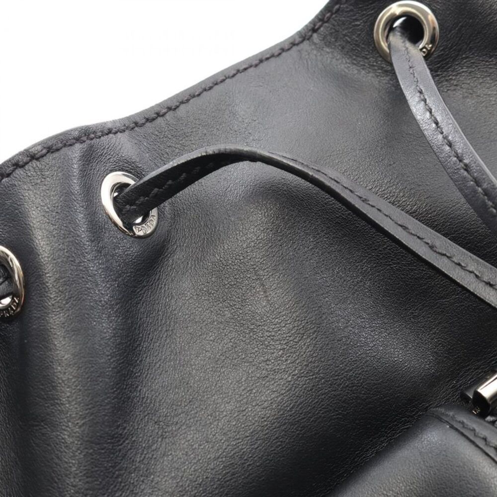 Prada Triangle Logo Leather Backpack - image 7